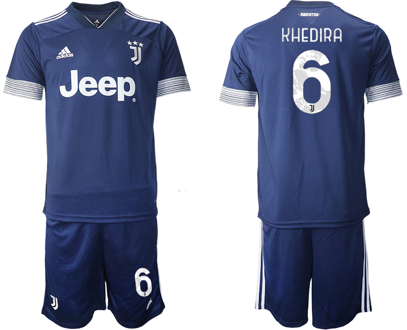 Men 2020-2021 club Juventus away #6 blue Soccer Jerseys